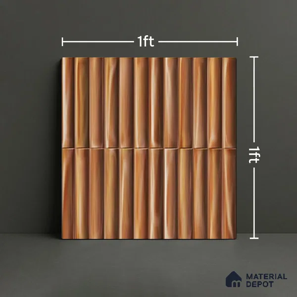 TL 07174 E Bumpy Cosmo Garnet 1 ft x 1 ft Glossy Finish Ceramic Tile - 10 mm | Please Expect a Slight Variation of Pattern