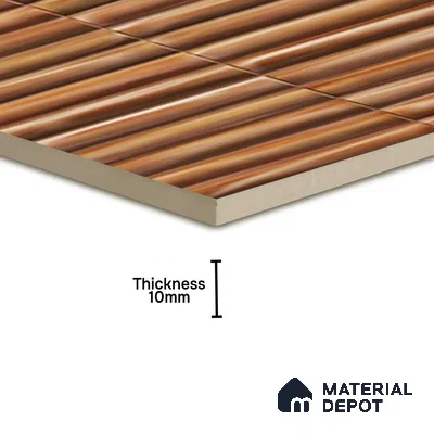 TL 07174 E Bumpy Cosmo Garnet 1 ft x 1 ft Glossy Finish Ceramic Tile - 10 mm | Please Expect a Slight Variation of Pattern