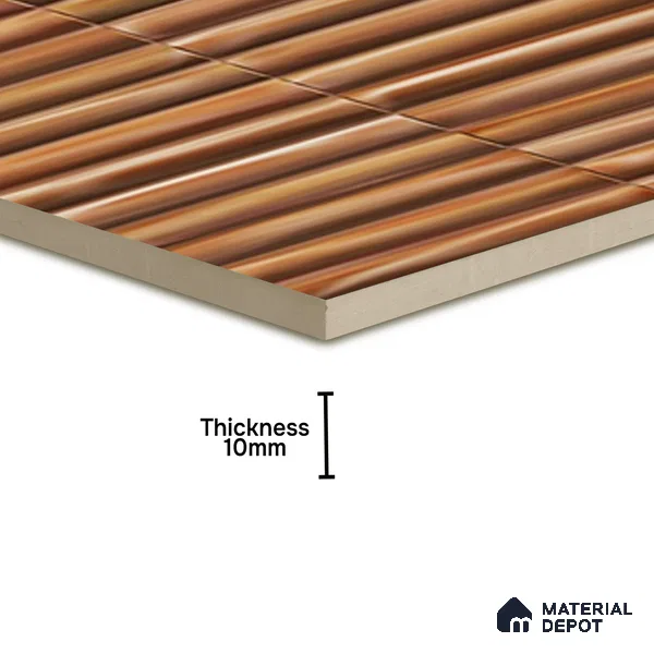TL 07174 E Bumpy Cosmo Garnet 1 ft x 1 ft Glossy Finish Ceramic Tile - 10 mm | Please Expect a Slight Variation of Pattern