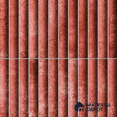 TL 07174 G Bumpy Cosmo Merlot 1 ft x 1 ft Glossy Finish Ceramic Tile - 10 mm | Please Expect a Slight Variation of Pattern