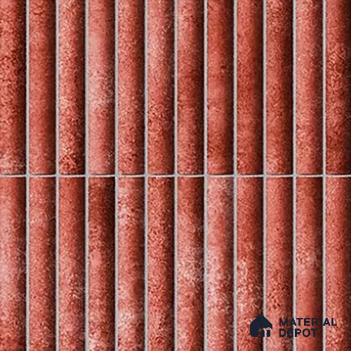 TL 07174 G Bumpy Cosmo Merlot 1 ft x 1 ft Glossy Finish Ceramic Tile - 10 mm | Please Expect a Slight Variation of Pattern