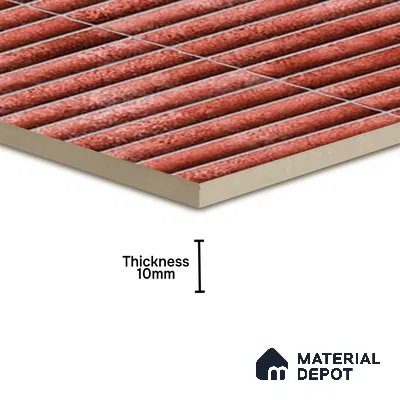 TL 07174 G Bumpy Cosmo Merlot 1 ft x 1 ft Glossy Finish Ceramic Tile - 10 mm | Please Expect a Slight Variation of Pattern