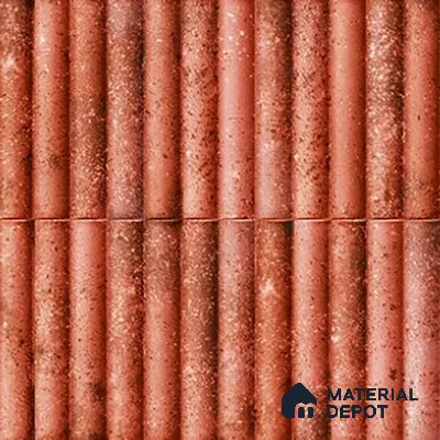 TL 07174 H Bumpy Cosmo Red 1 ft x 1 ft Glossy Finish Ceramic Tile - 10 mm | Please Expect a Slight Variation of Pattern