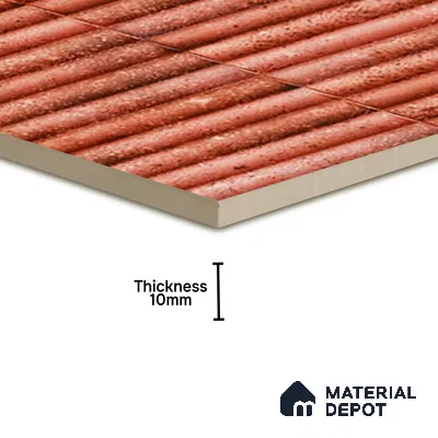 TL 07174 H Bumpy Cosmo Red 1 ft x 1 ft Glossy Finish Ceramic Tile - 10 mm | Please Expect a Slight Variation of Pattern