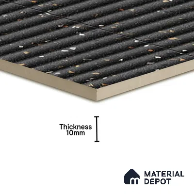 TL 07174 I Bumpy Cosmo Sable 1 ft x 1 ft Glossy Finish Ceramic Tile - 10 mm | Please Expect a Slight Variation of Pattern