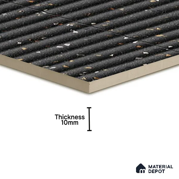 TL 07174 I Bumpy Cosmo Sable 1 ft x 1 ft Glossy Finish Ceramic Tile - 10 mm | Please Expect a Slight Variation of Pattern