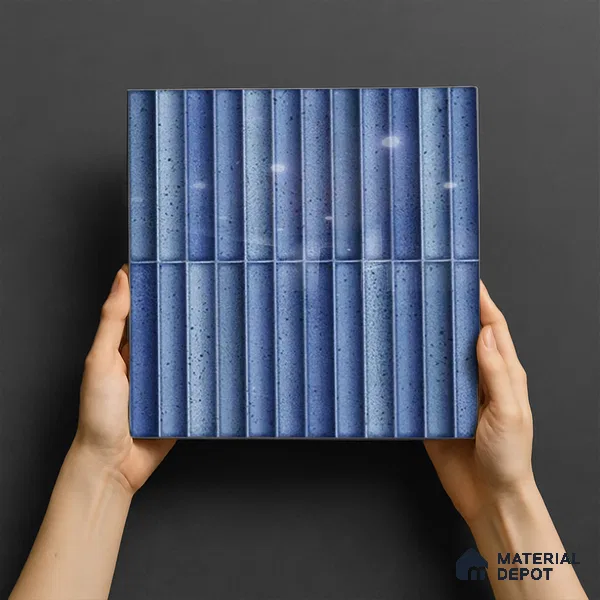 TL 07174 J Bumpy Cosmo Shappire 1 ft x 1 ft Glossy Finish Ceramic Tile - 10 mm | Please Expect a Slight Variation of Pattern