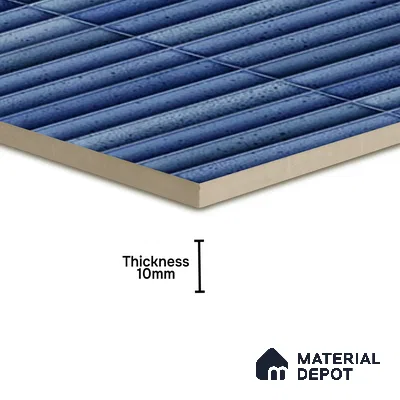 TL 07174 J Bumpy Cosmo Shappire 1 ft x 1 ft Glossy Finish Ceramic Tile - 10 mm | Please Expect a Slight Variation of Pattern