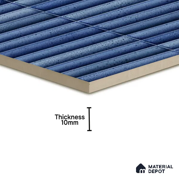 TL 07174 J Bumpy Cosmo Shappire 1 ft x 1 ft Glossy Finish Ceramic Tile - 10 mm | Please Expect a Slight Variation of Pattern