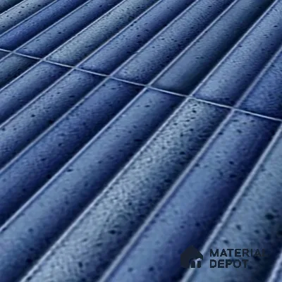 TL 07174 J Bumpy Cosmo Shappire 1 ft x 1 ft Glossy Finish Ceramic Tile - 10 mm | Please Expect a Slight Variation of Pattern