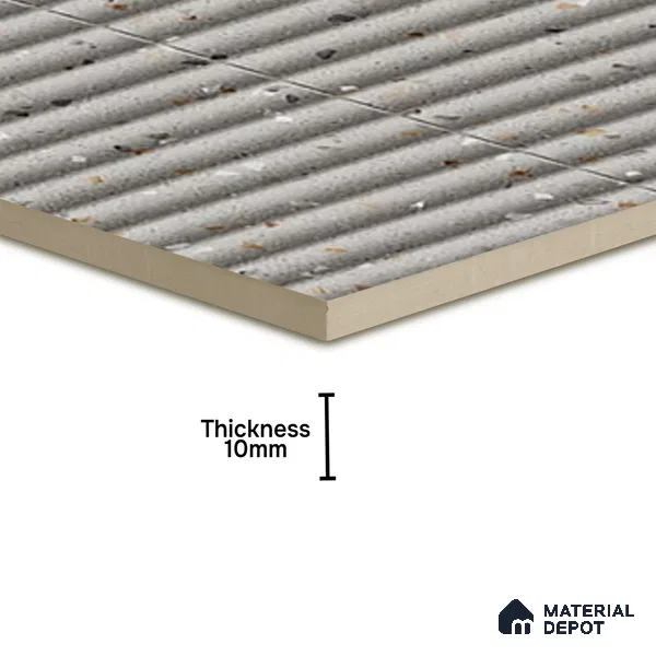 TL 07174 K Bumpy Cosmo Sude 1 ft x 1 ft Glossy Finish Ceramic Tile - 10 mm | Please Expect a Slight Variation of Pattern