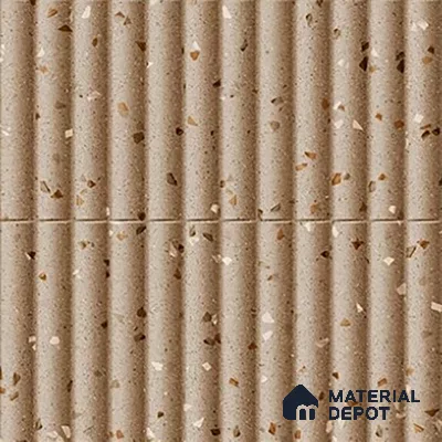TL 07174 L Bumpy Cosmo Wheat 1 ft x 1 ft Glossy Finish Ceramic Tile - 10 mm | Please Expect a Slight Variation of Pattern