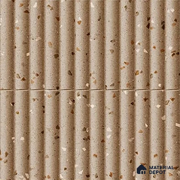 TL 07174 L Bumpy Cosmo Wheat 1 ft x 1 ft Glossy Finish Ceramic Tile - 10 mm | Please Expect a Slight Variation of Pattern