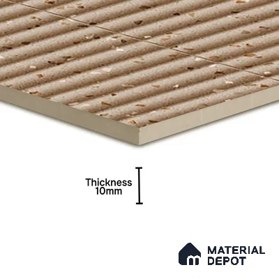 TL 07174 L Bumpy Cosmo Wheat 1 ft x 1 ft Glossy Finish Ceramic Tile - 10 mm | Please Expect a Slight Variation of Pattern