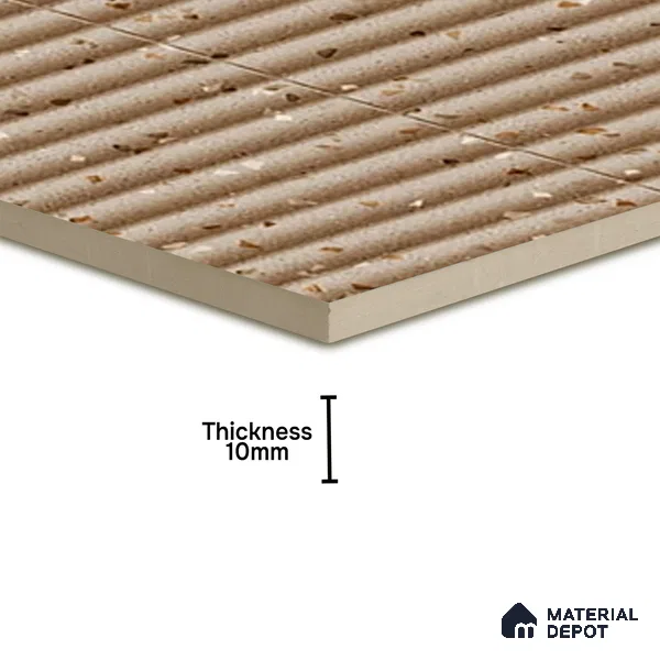 TL 07174 L Bumpy Cosmo Wheat 1 ft x 1 ft Glossy Finish Ceramic Tile - 10 mm | Please Expect a Slight Variation of Pattern