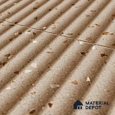 TL 07174 L Bumpy Cosmo Wheat 1 ft x 1 ft Glossy Finish Ceramic Tile - 10 mm | Please Expect a Slight Variation of Pattern