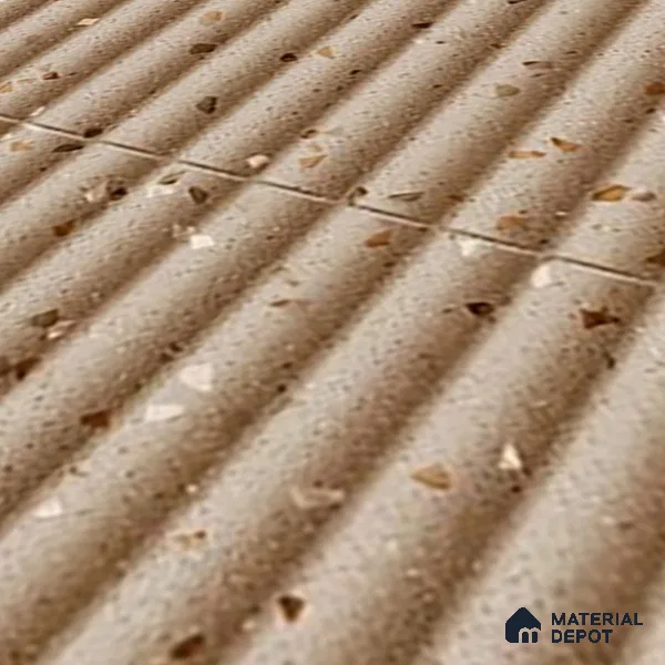 TL 07174 L Bumpy Cosmo Wheat 1 ft x 1 ft Glossy Finish Ceramic Tile - 10 mm | Please Expect a Slight Variation of Pattern