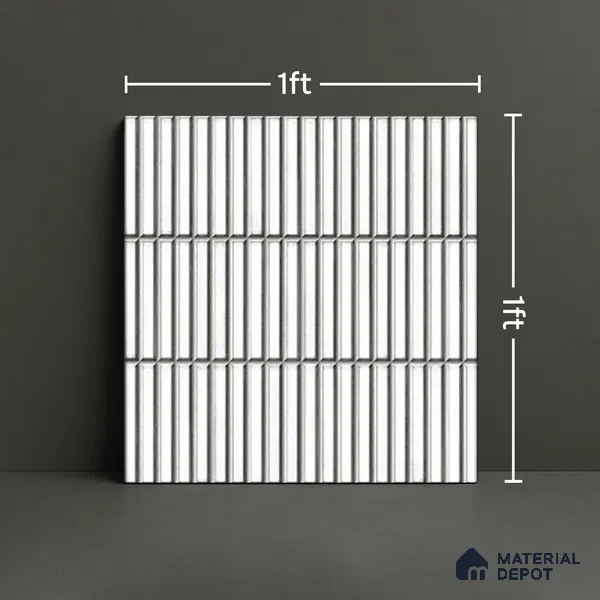 TL 07176 Kitkat Cosmo Bianco 1 ft x 1 ft Glossy Finish Ceramic Tile - 10 mm | Please Expect a Slight Variation of Pattern