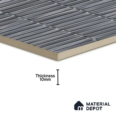 TL 07176 B Kitkat Cosmo Black 1 ft x 1 ft Glossy Finish Ceramic Tile - 10 mm | Please Expect a Slight Variation of Pattern