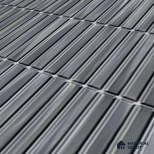 TL 07176 B Kitkat Cosmo Black 1 ft x 1 ft Glossy Finish Ceramic Tile - 10 mm | Please Expect a Slight Variation of Pattern