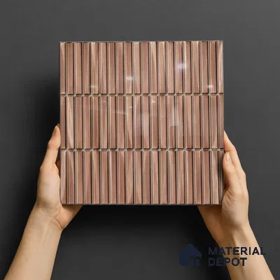TL 07176 C Kitkat Cosmo Mocha 1 ft x 1 ft Glossy Finish Ceramic Tile - 10 mm | Please Expect a Slight Variation of Pattern
