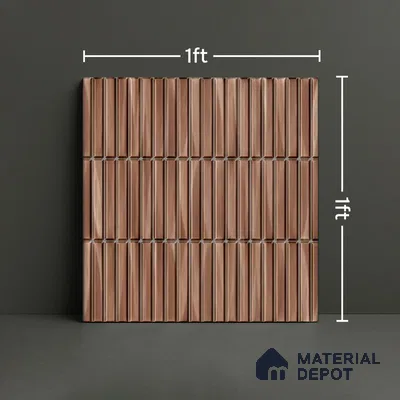 TL 07176 C Kitkat Cosmo Mocha 1 ft x 1 ft Glossy Finish Ceramic Tile - 10 mm | Please Expect a Slight Variation of Pattern