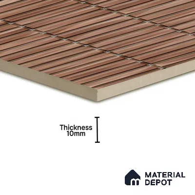 TL 07176 C Kitkat Cosmo Mocha 1 ft x 1 ft Glossy Finish Ceramic Tile - 10 mm | Please Expect a Slight Variation of Pattern