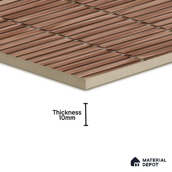 TL 07176 C Kitkat Cosmo Mocha 1 ft x 1 ft Glossy Finish Ceramic Tile - 10 mm | Please Expect a Slight Variation of Pattern