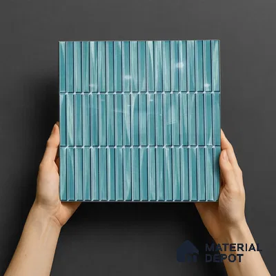TL 07176 D Kitkat Cosmo Ocean 1 ft x 1 ft Glossy Finish Ceramic Tile - 10 mm | Please Expect a Slight Variation of Pattern