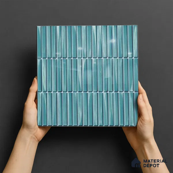 TL 07176 D Kitkat Cosmo Ocean 1 ft x 1 ft Glossy Finish Ceramic Tile - 10 mm | Please Expect a Slight Variation of Pattern