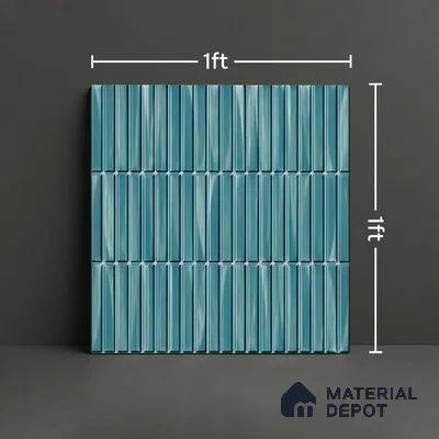 TL 07176 D Kitkat Cosmo Ocean 1 ft x 1 ft Glossy Finish Ceramic Tile - 10 mm | Please Expect a Slight Variation of Pattern
