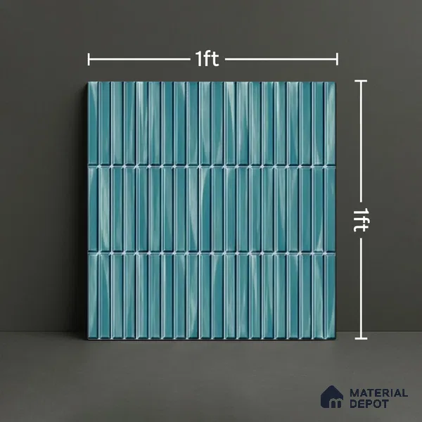 TL 07176 D Kitkat Cosmo Ocean 1 ft x 1 ft Glossy Finish Ceramic Tile - 10 mm | Please Expect a Slight Variation of Pattern
