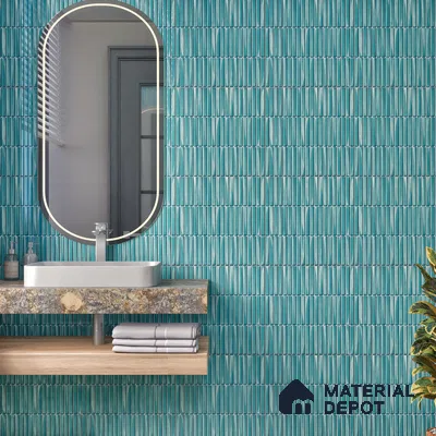 TL 07176 D Kitkat Cosmo Ocean 1 ft x 1 ft Glossy Finish Ceramic Tile - 10 mm | Please Expect a Slight Variation of Pattern