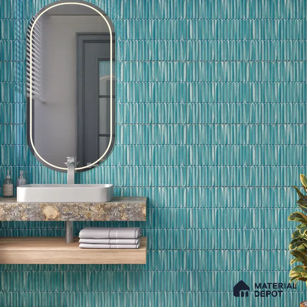 TL 07176 D Kitkat Cosmo Ocean 1 ft x 1 ft Glossy Finish Ceramic Tile - 10 mm | Please Expect a Slight Variation of Pattern