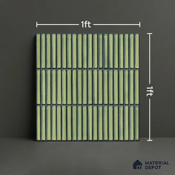 TL 07176 E Kitkat Cosmo Pine 1 ft x 1 ft Glossy Finish Ceramic Tile - 10 mm | Please Expect a Slight Variation of Pattern