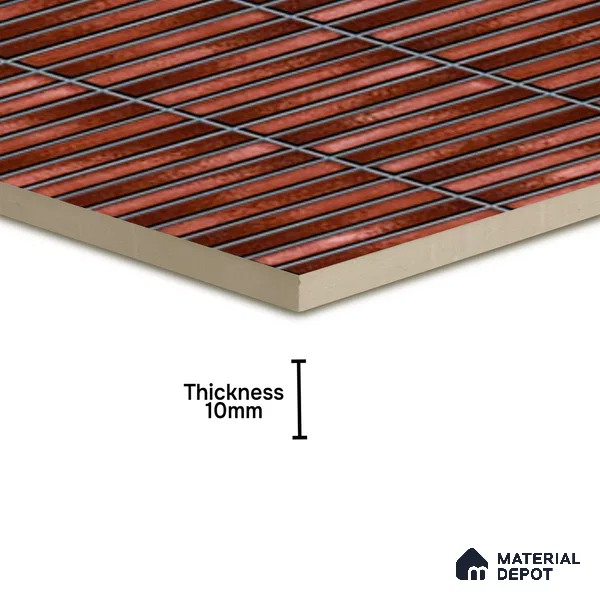 TL 07176 F Kitkat Cosmo Wine 1 ft x 1 ft Glossy Finish Ceramic Tile - 10 mm | Please Expect a Slight Variation of Pattern