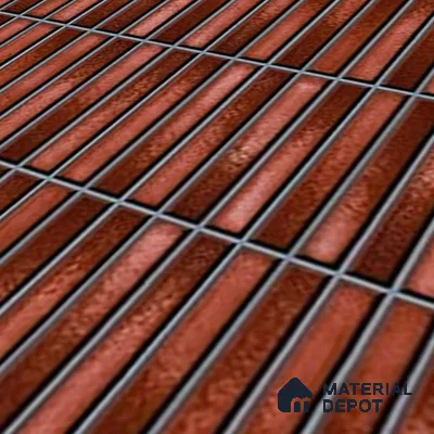 TL 07176 F Kitkat Cosmo Wine 1 ft x 1 ft Glossy Finish Ceramic Tile - 10 mm | Please Expect a Slight Variation of Pattern