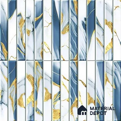 TL 07172 Bissel Cosmo Avio 1 ft x 1 ft Glossy Finish Ceramic Tile - 10 mm | Please Expect a Slight Variation of Pattern