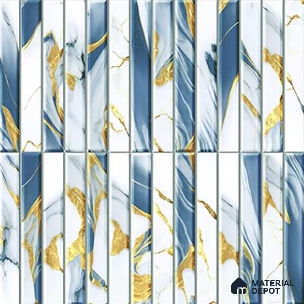 TL 07172 Bissel Cosmo Avio 1 ft x 1 ft Glossy Finish Ceramic Tile - 10 mm | Please Expect a Slight Variation of Pattern
