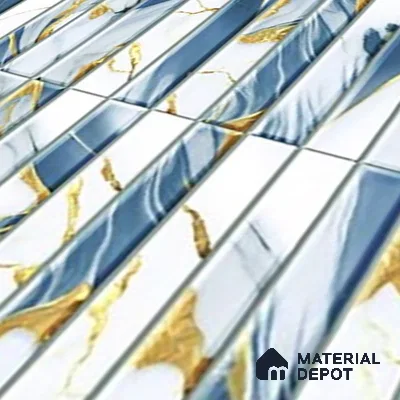 TL 07172 Bissel Cosmo Avio 1 ft x 1 ft Glossy Finish Ceramic Tile - 10 mm | Please Expect a Slight Variation of Pattern
