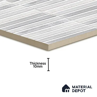 TL 07172 B Bissel Cosmo Bianco 1 ft x 1 ft Glossy Finish Ceramic Tile - 10 mm | Please Expect a Slight Variation of Pattern