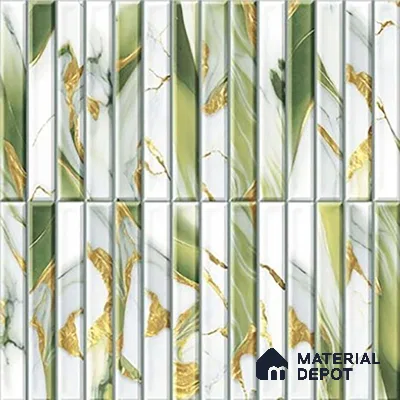 TL 07172 C Bissel Cosmo Curry 1 ft x 1 ft Glossy Finish Ceramic Tile - 10 mm | Please Expect a Slight Variation of Pattern