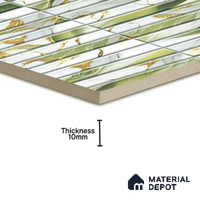 TL 07172 C Bissel Cosmo Curry 1 ft x 1 ft Glossy Finish Ceramic Tile - 10 mm | Please Expect a Slight Variation of Pattern