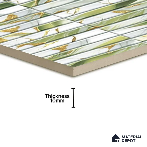 TL 07172 C Bissel Cosmo Curry 1 ft x 1 ft Glossy Finish Ceramic Tile - 10 mm | Please Expect a Slight Variation of Pattern