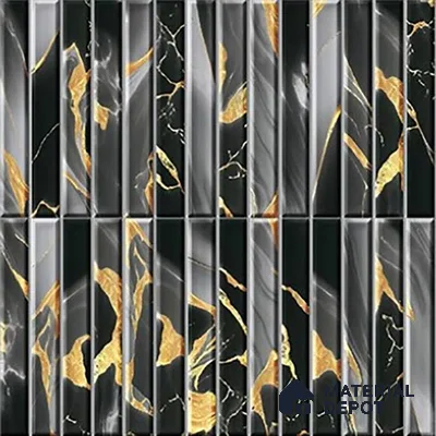 TL 07172 F Bissel Cosmo Kohl 1 ft x 1 ft Glossy Finish Ceramic Tile - 10 mm | Please Expect a Slight Variation of Pattern