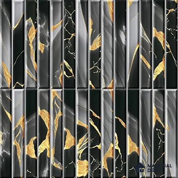 TL 07172 F Bissel Cosmo Kohl 1 ft x 1 ft Glossy Finish Ceramic Tile - 10 mm | Please Expect a Slight Variation of Pattern