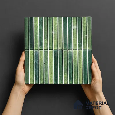 TL 07172 G Bissel Cosmo Mos 1 ft x 1 ft Glossy Finish Ceramic Tile - 10 mm | Please Expect a Slight Variation of Pattern
