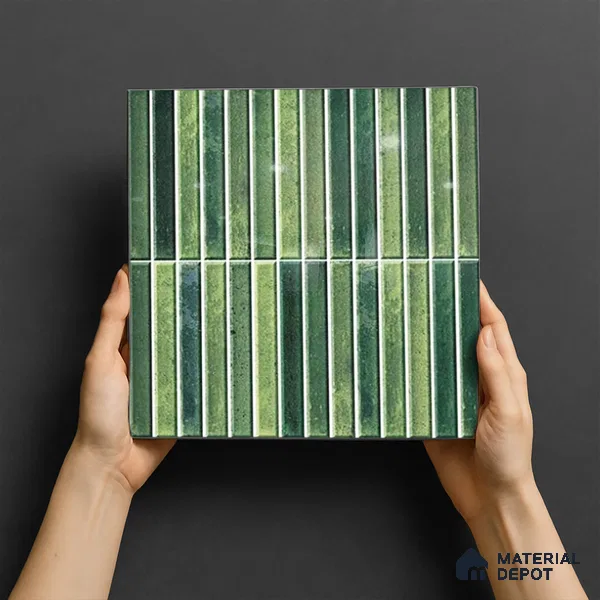 TL 07172 G Bissel Cosmo Mos 1 ft x 1 ft Glossy Finish Ceramic Tile - 10 mm | Please Expect a Slight Variation of Pattern