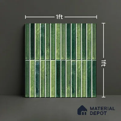 TL 07172 G Bissel Cosmo Mos 1 ft x 1 ft Glossy Finish Ceramic Tile - 10 mm | Please Expect a Slight Variation of Pattern