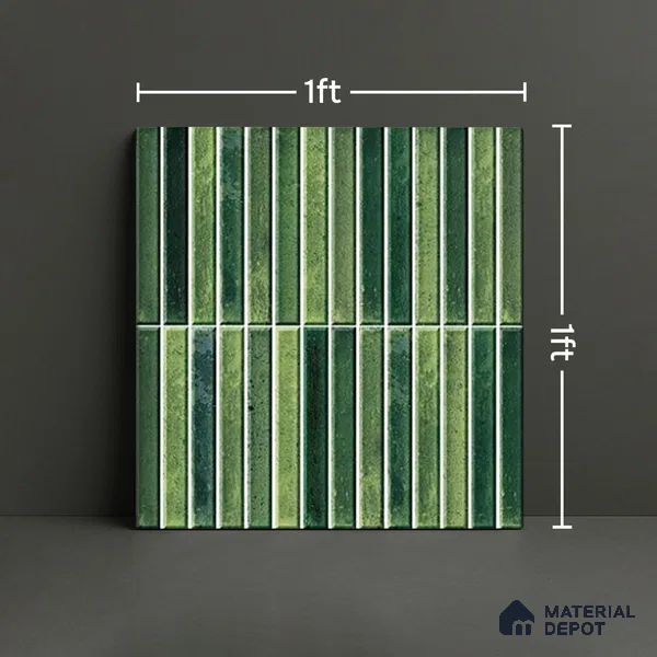 TL 07172 G Bissel Cosmo Mos 1 ft x 1 ft Glossy Finish Ceramic Tile - 10 mm | Please Expect a Slight Variation of Pattern